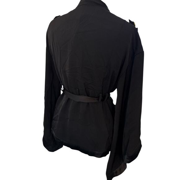 RARE! VINTAGE BALMAIN PARIS KIMONO SLEEVES BELT JACKET BLAZER - Picture 3 of 8